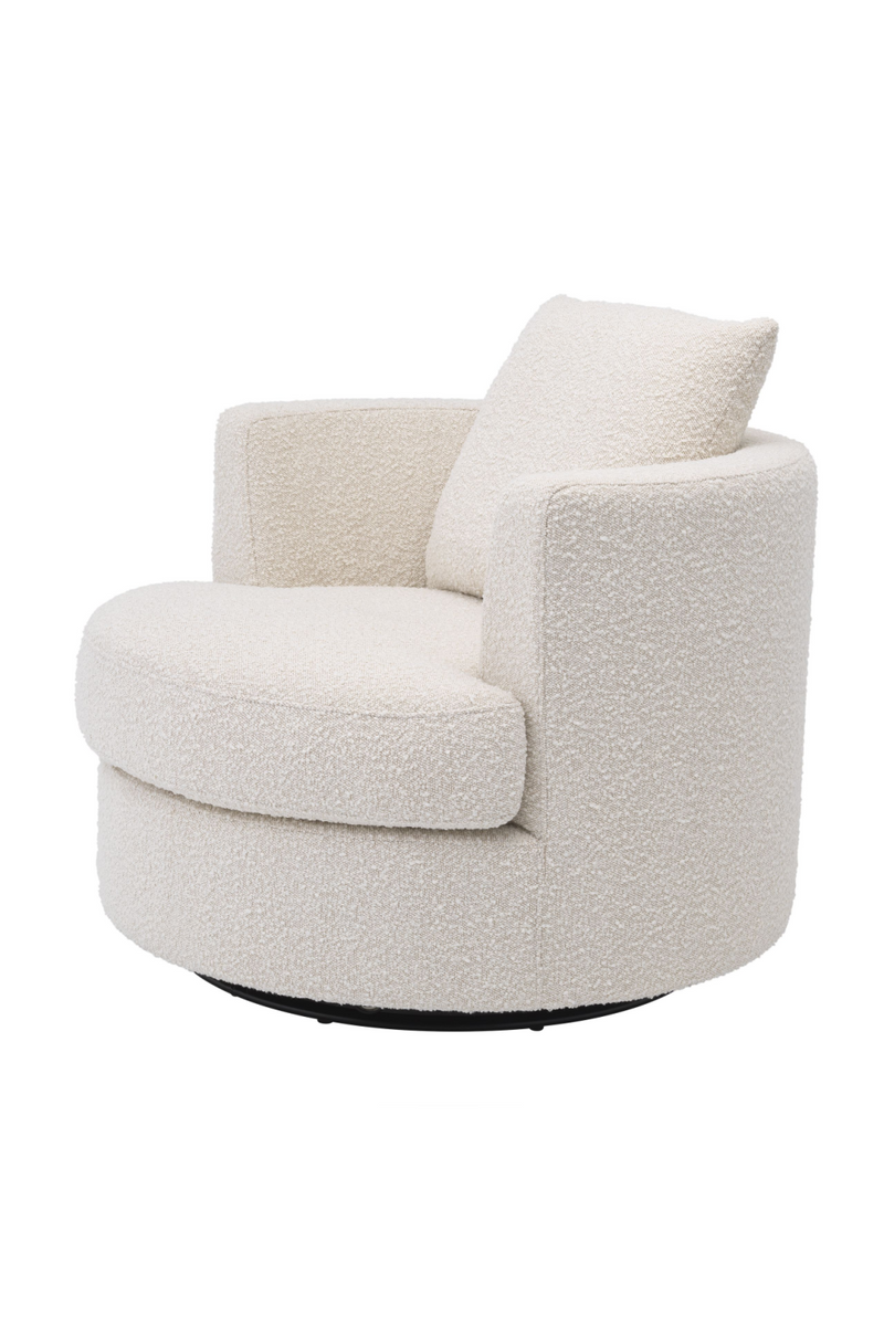 Fauteuil pivotant blanc crème | Eichholtz Felix | Meubleluxe.fr