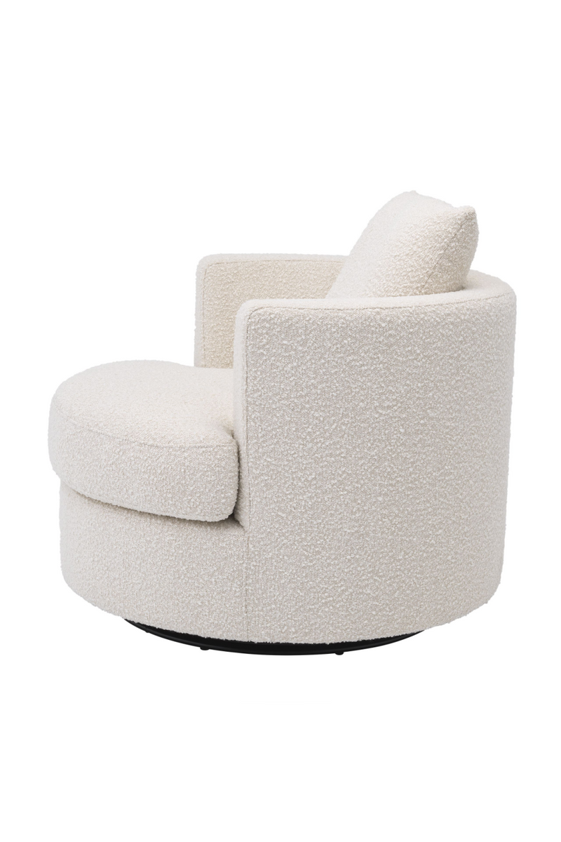 Fauteuil pivotant blanc crème | Eichholtz Felix | Meubleluxe.fr