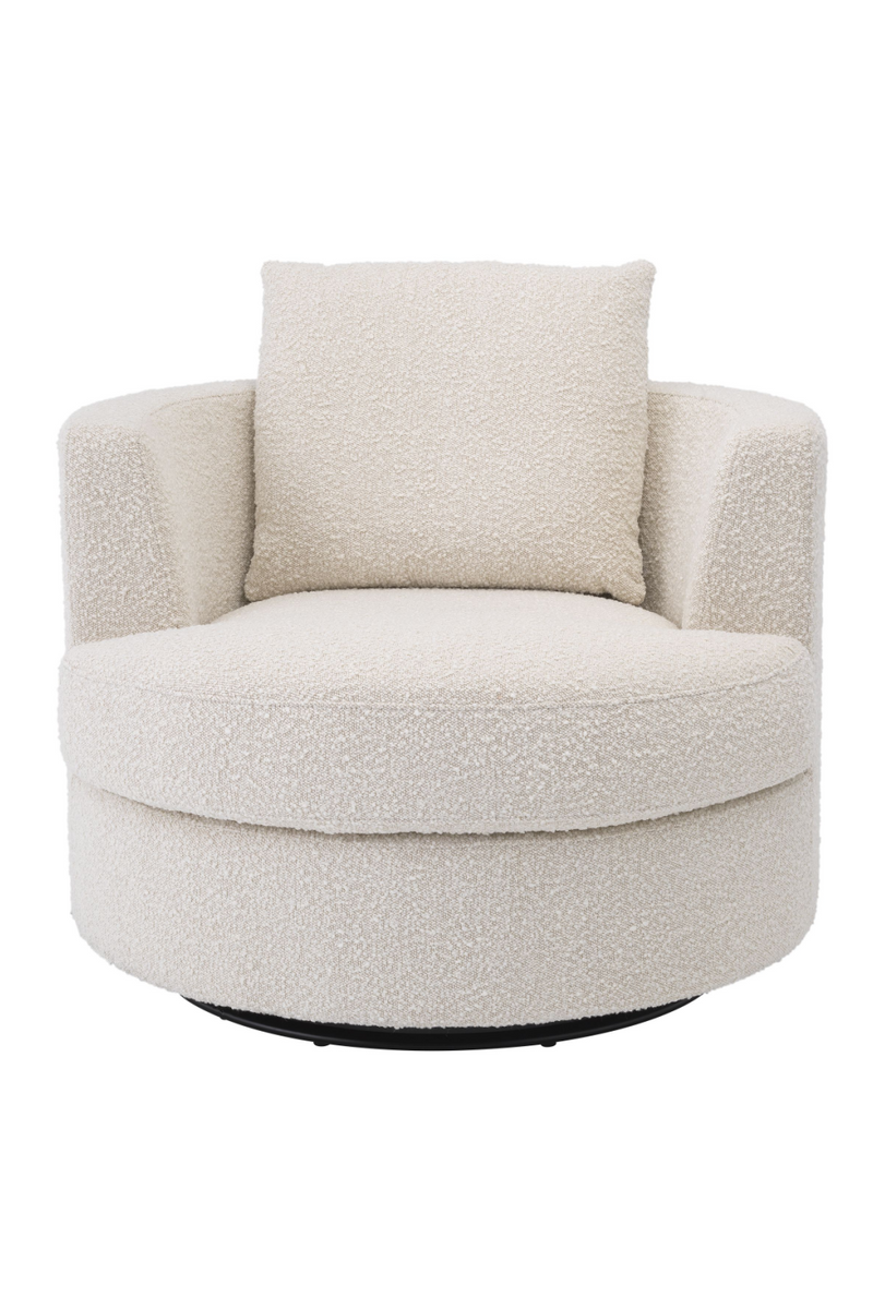 Fauteuil pivotant blanc crème | Eichholtz Felix | Meubleluxe.fr