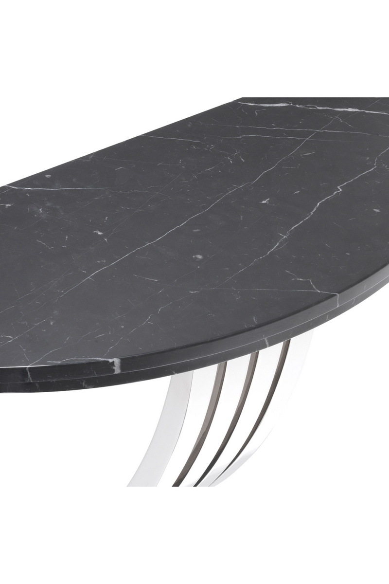 Console argentée en marbre gris | Eichholtz Renaissance | Meubleluxe.fr