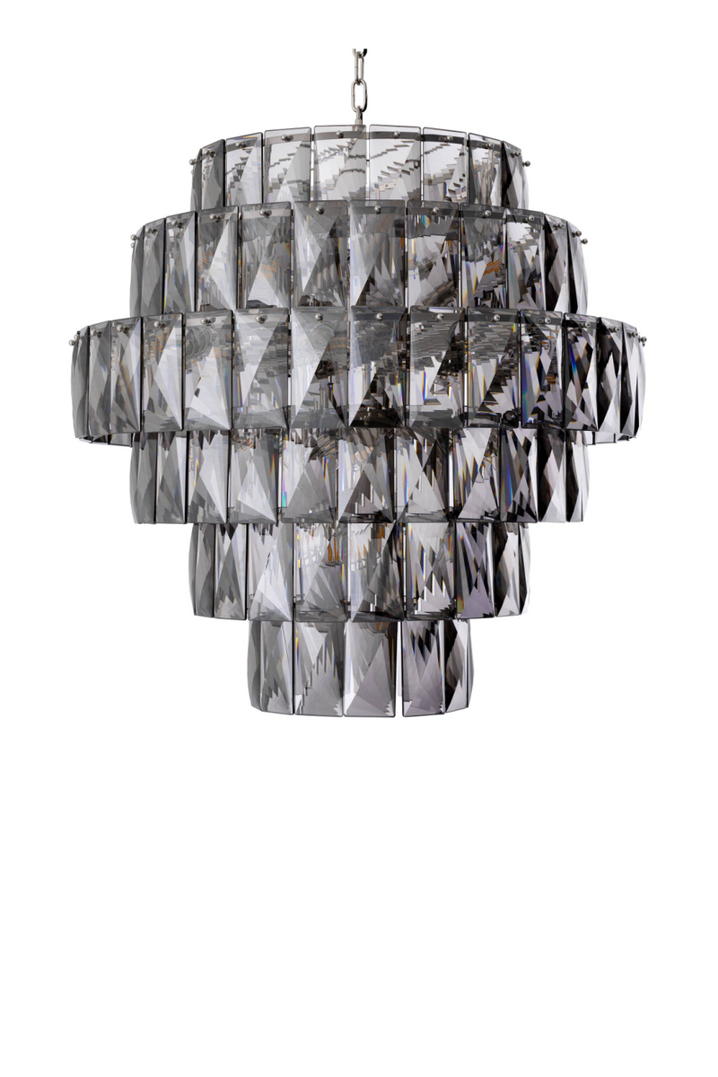 Lustre en cristal fumé gris -L- | Eichholtz Amazone | Meubleluxe.fr