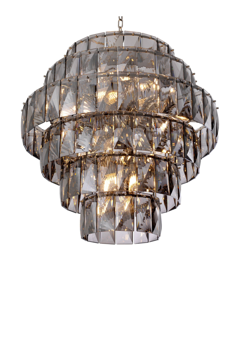 Lustre en cristal fumé gris -L- | Eichholtz Amazone | Meubleluxe.fr