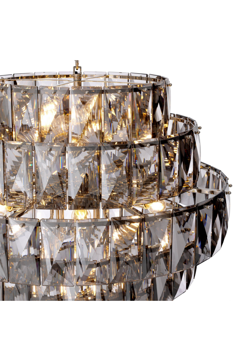 Lustre en cristal fumé gris -L- | Eichholtz Amazone | Meubleluxe.fr