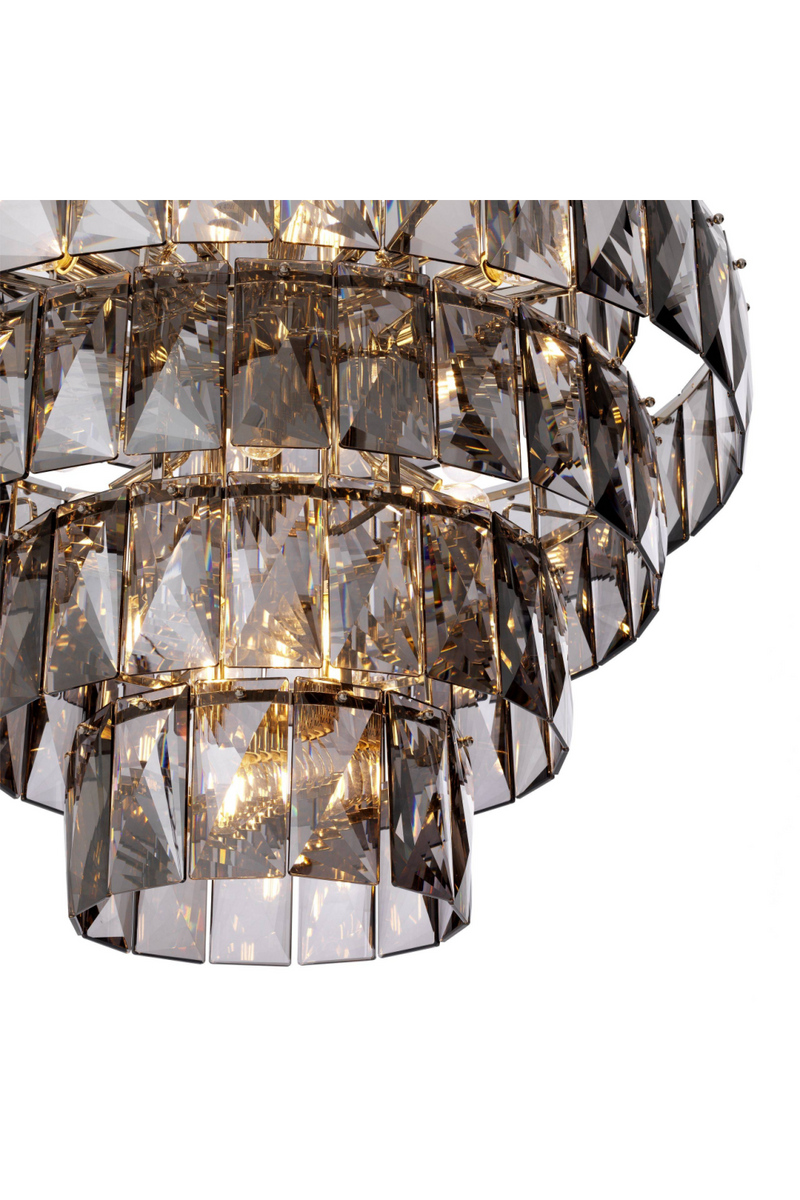 Lustre en cristal fumé gris -L- | Eichholtz Amazone | Meubleluxe.fr