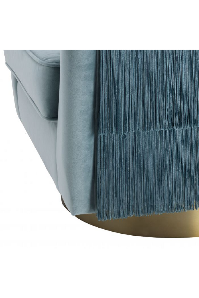 Fauteuil pivotant velours bleu | Eichholtz Le Vante | Meubleluxe.fr