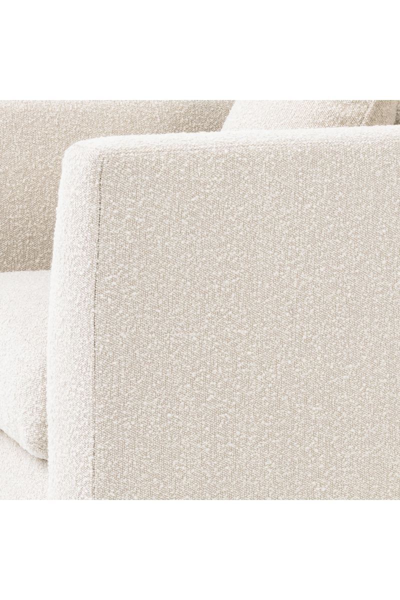 Fauteuil en tissu blanc crème | Eichholtz Taylor | Meubleluxe.fr