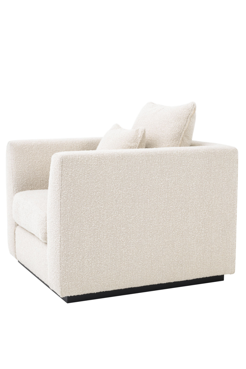 Fauteuil en tissu blanc crème | Eichholtz Taylor | Meubleluxe.fr