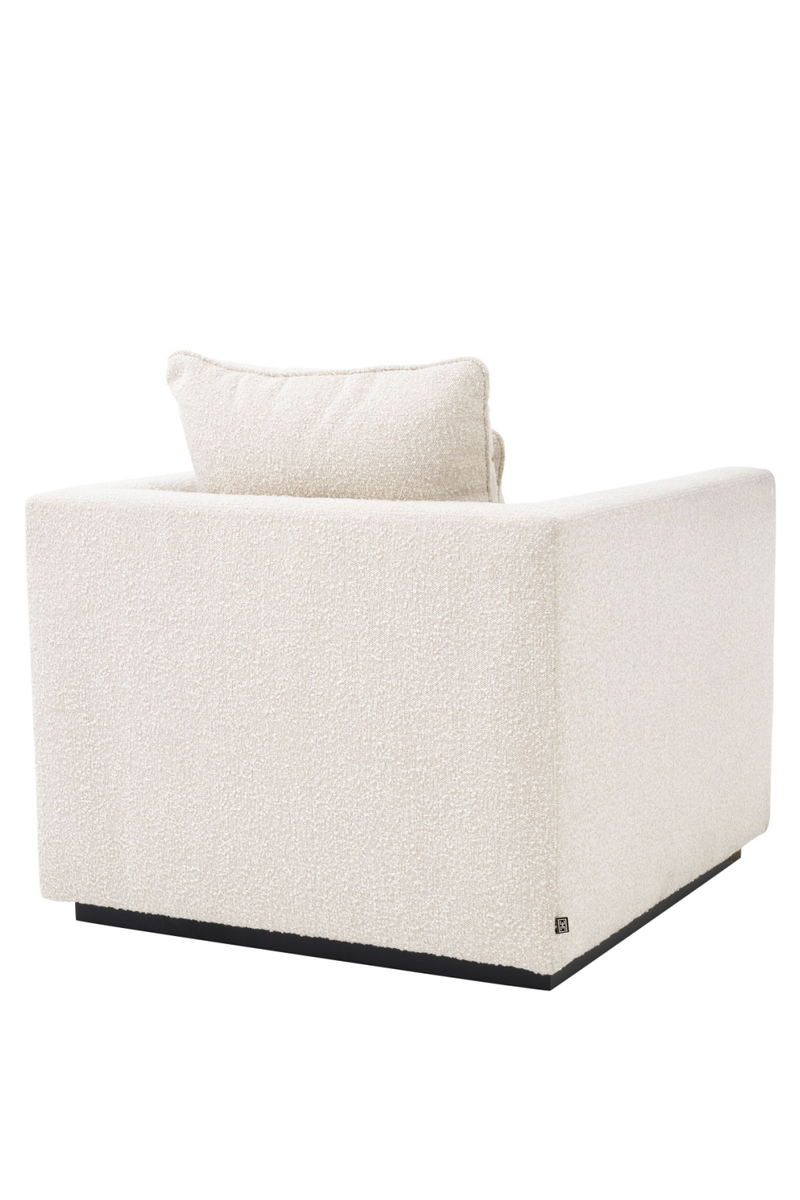 Fauteuil en tissu blanc crème | Eichholtz Taylor | Meubleluxe.fr