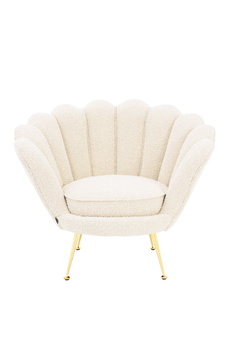 Fauteuil coquillage blanc | Eichholtz Trapezium | Meubleluxe.fr