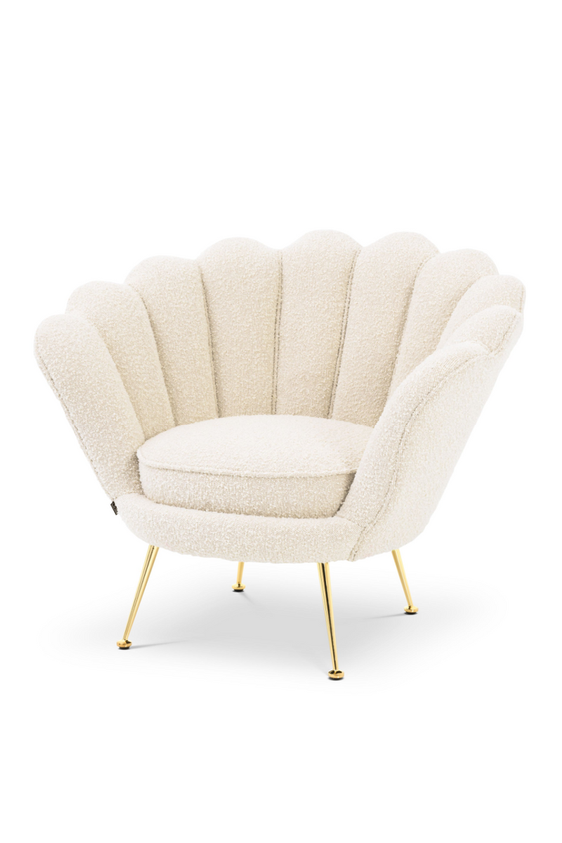 Fauteuil coquillage blanc | Eichholtz Trapezium | Meubleluxe.fr