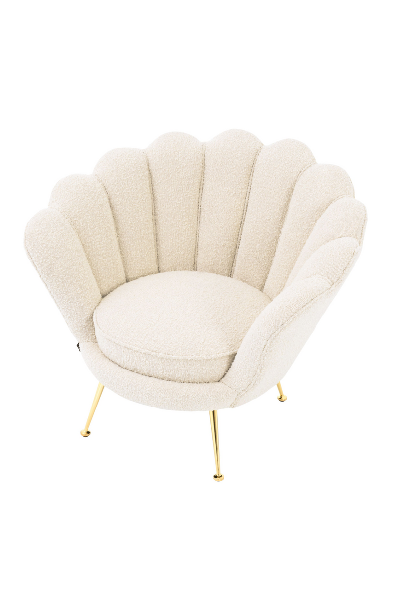 Fauteuil coquillage blanc | Eichholtz Trapezium | Meubleluxe.fr