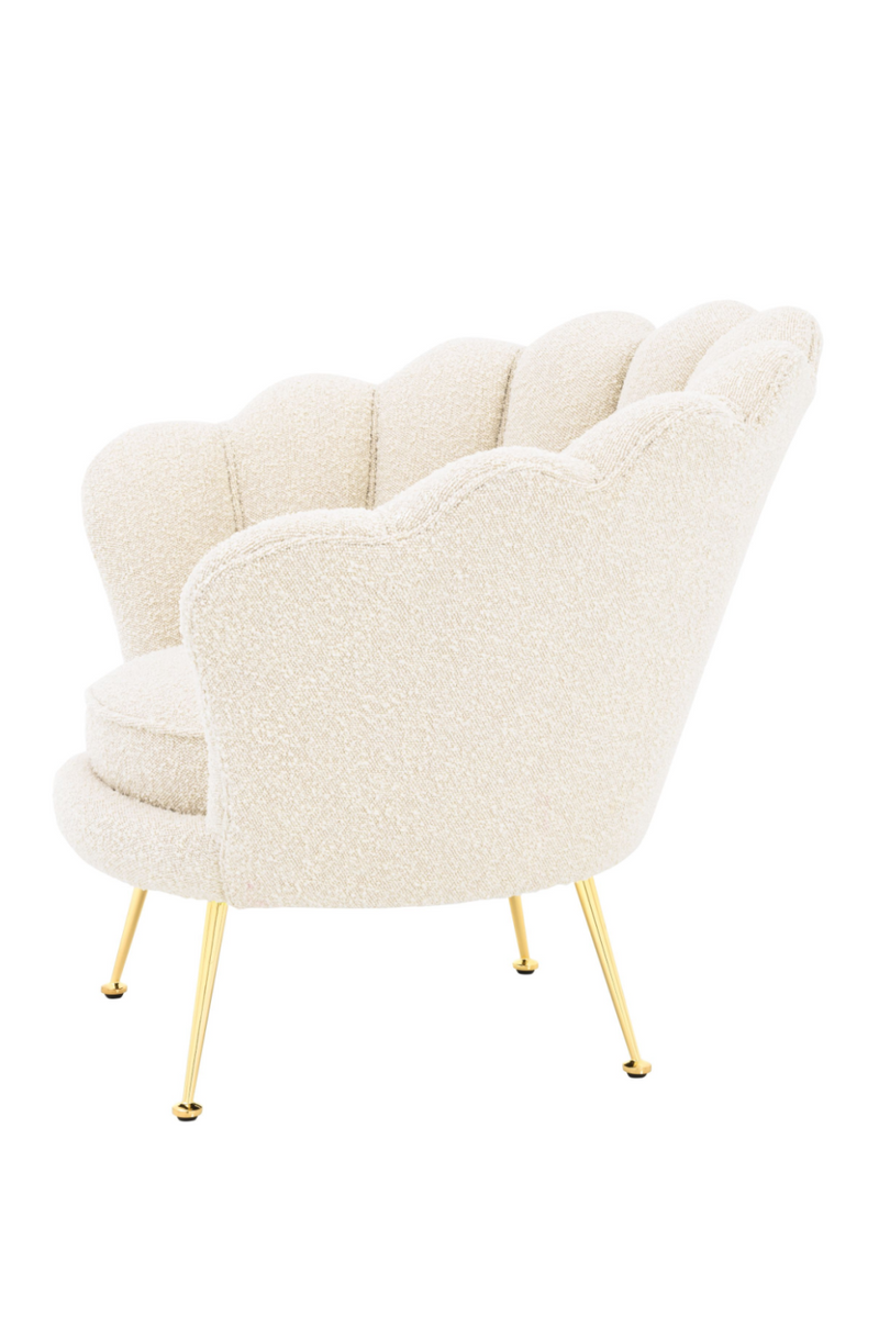 Fauteuil coquillage blanc | Eichholtz Trapezium | Meubleluxe.fr