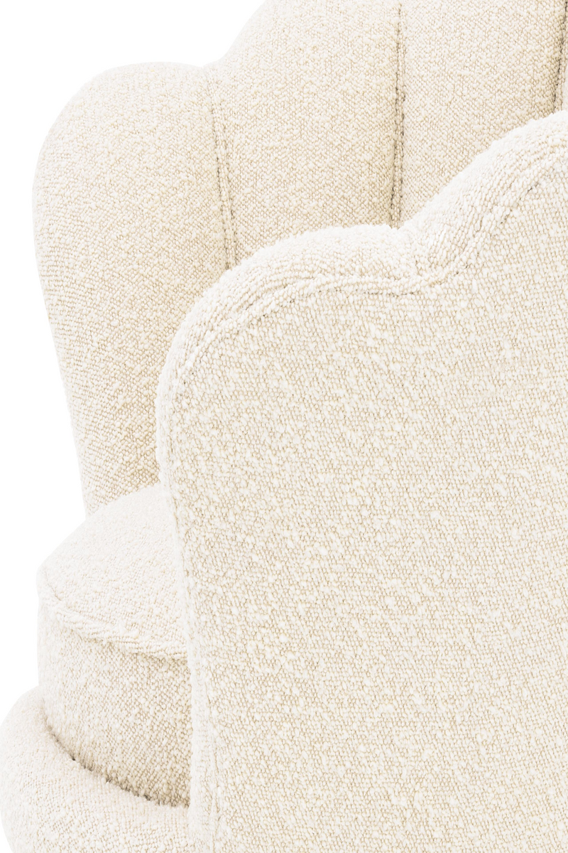 Fauteuil coquillage blanc | Eichholtz Trapezium | Meubleluxe.fr