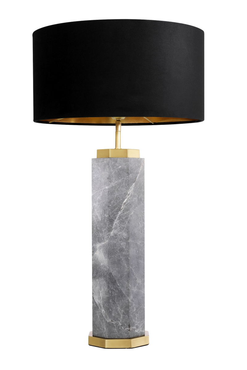 Lampe de table en marbre gris | Eichholtz Newman | Meubleluxe.fr