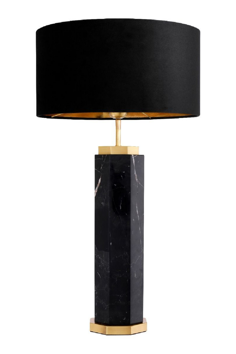 Lampe de table en marbre noir | Eichholtz Newman | Meubleluxe.fr