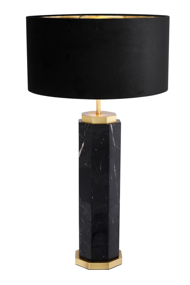 Lampe de table en marbre noir | Eichholtz Newman | Meubleluxe.fr