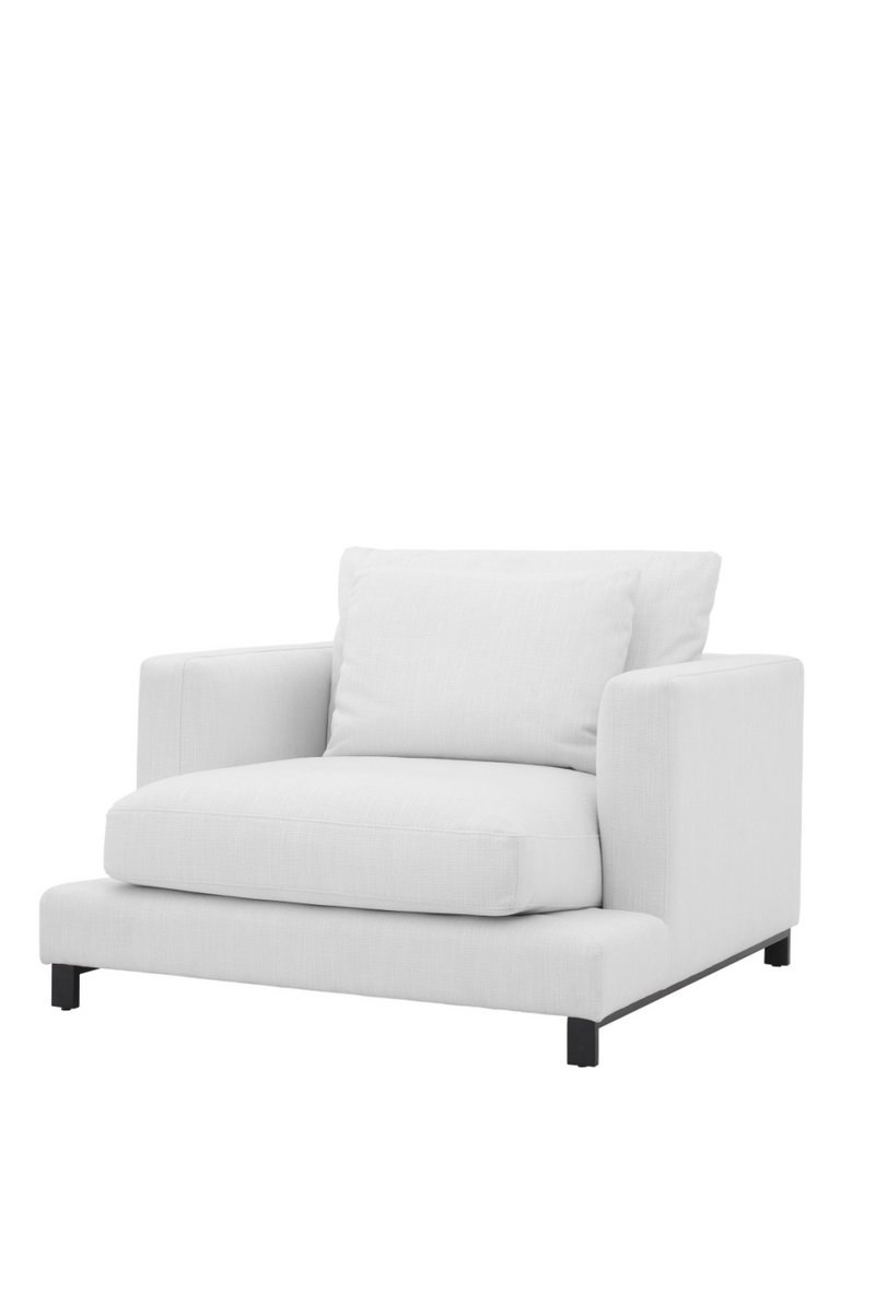 Fauteuil blanc en tissu | Eichholtz Burbury | Meubleluxe.fr