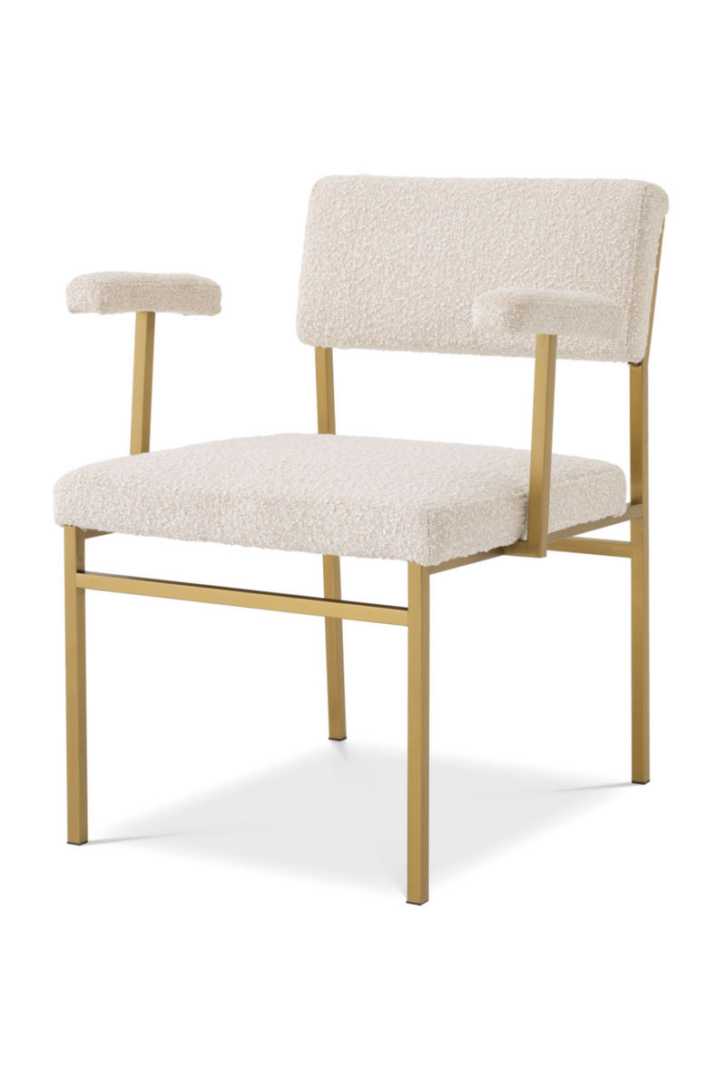 Chaise blanche et dorée | Eichholtz Dunmore | Meubleluxe.fr