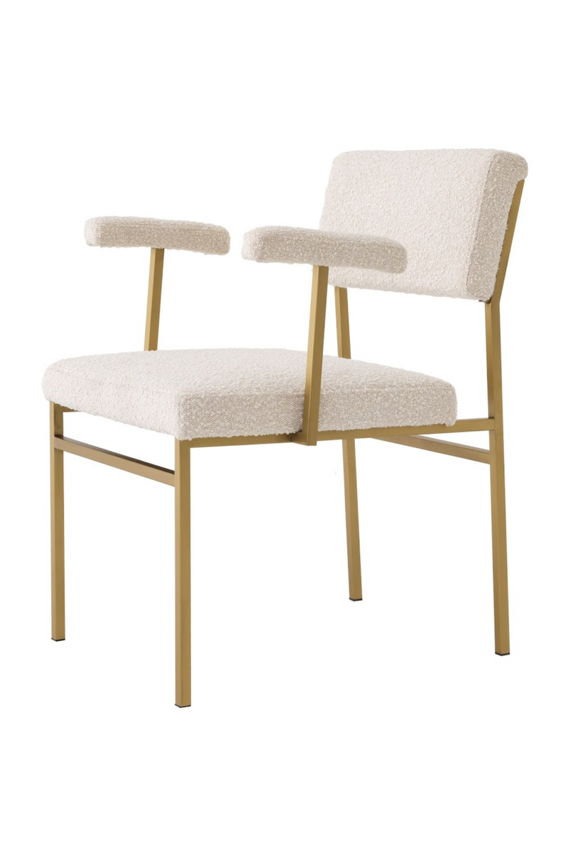 Chaise blanche et dorée | Eichholtz Dunmore | Meubleluxe.fr