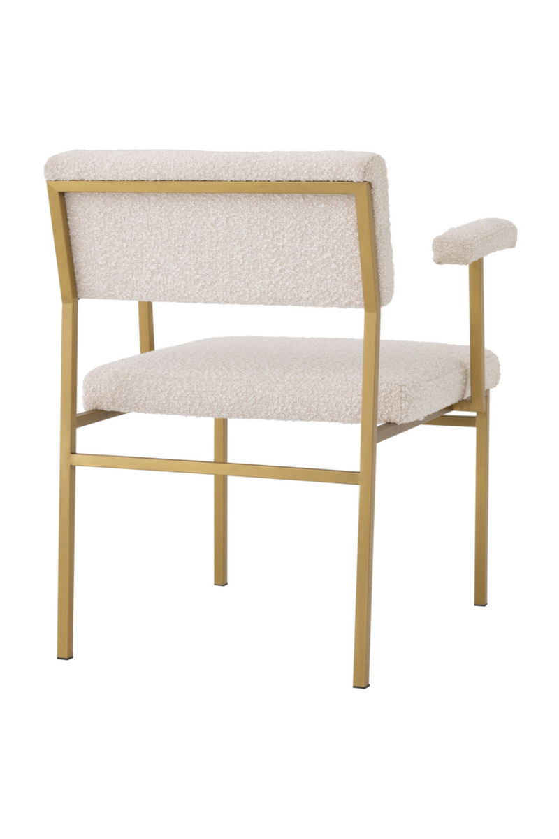 Chaise blanche et dorée | Eichholtz Dunmore | Meubleluxe.fr