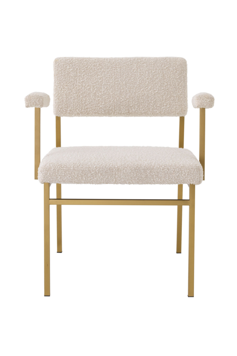 Chaise blanche et dorée | Eichholtz Dunmore | Meubleluxe.fr