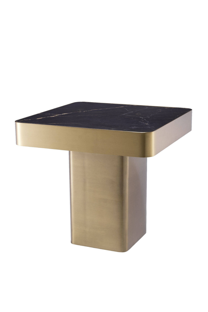 Table d'appoint carrée dorée | Eichholtz Luxus | Meubleluxe.fr