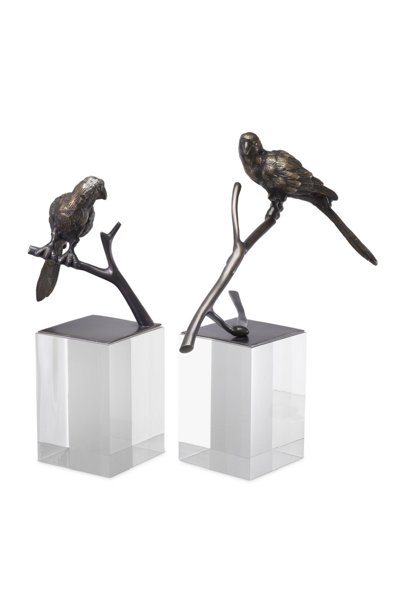 Figurines d'oiseaux en bronze (lot de 2) | Eichholtz Morgana | Meubleluxe.fr