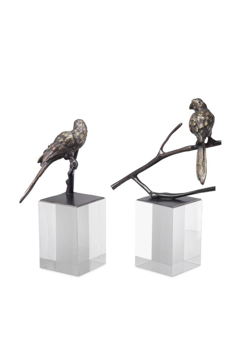 Figurines d'oiseaux en bronze (lot de 2) | Eichholtz Morgana | Meubleluxe.fr