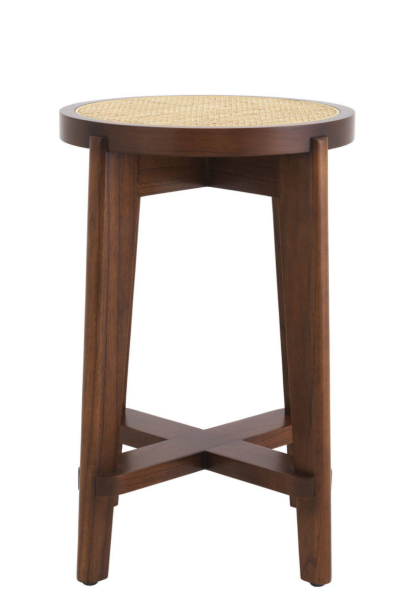 Tabouret de bar marron en rotin -S- | Eichholtz Dareau | Meubleluxe.fr