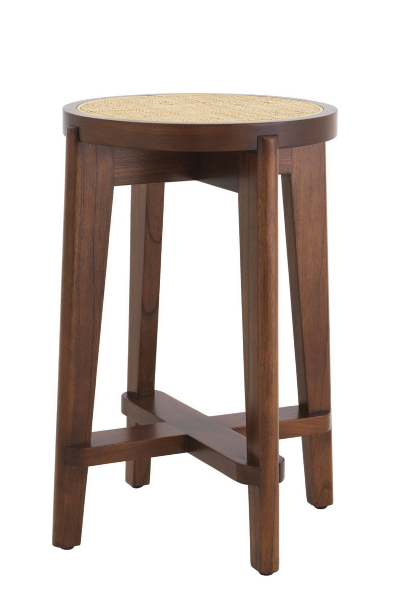 Tabouret de bar marron en rotin -S- | Eichholtz Dareau | Meubleluxe.fr