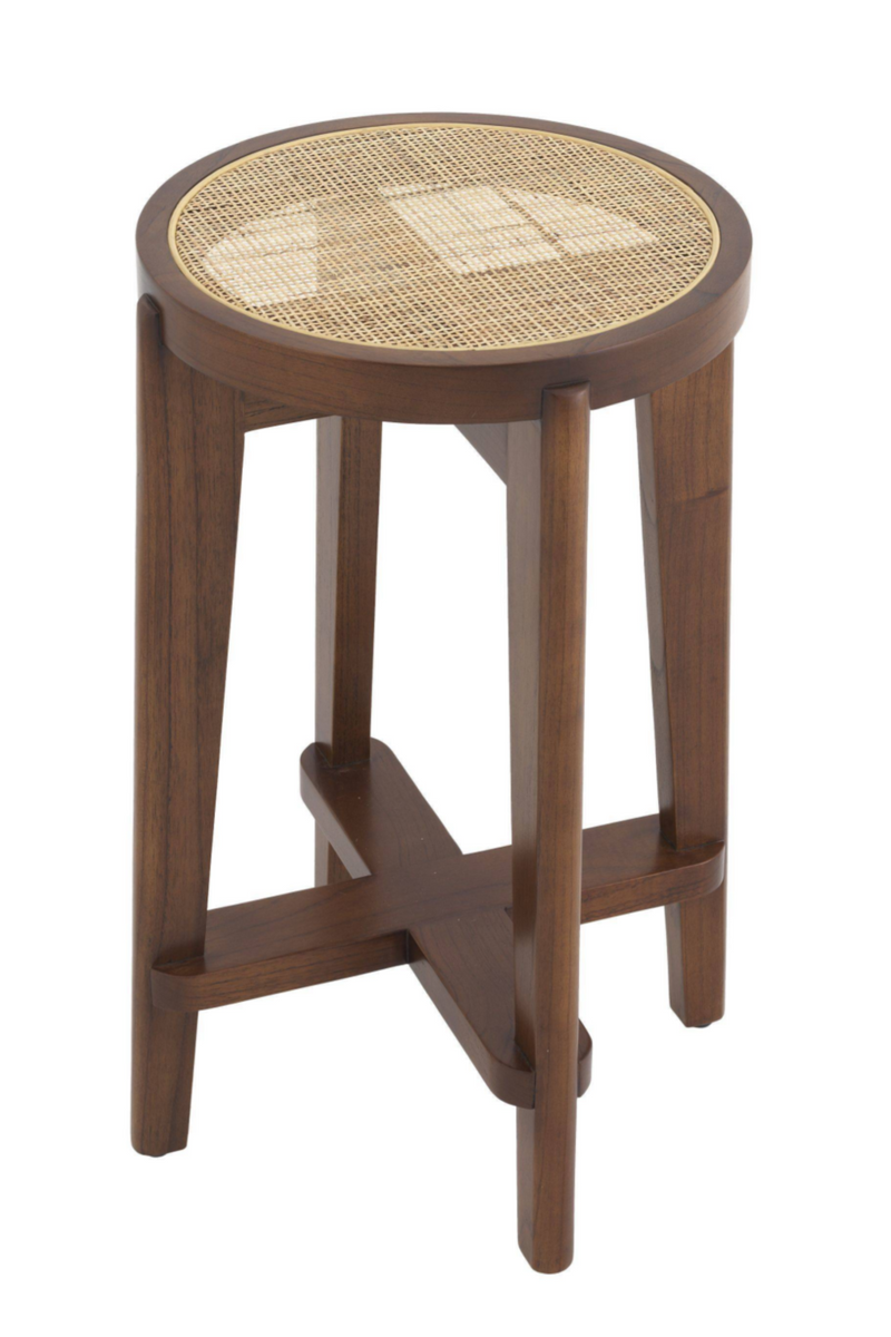 Tabouret de bar marron en rotin -S- | Eichholtz Dareau | Meubleluxe.fr