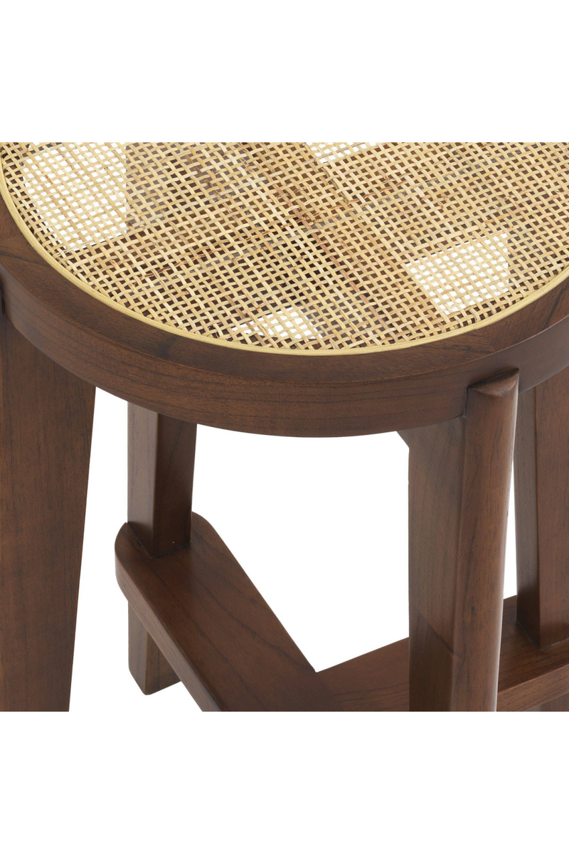 Tabouret de bar marron en rotin -S- | Eichholtz Dareau | Meubleluxe.fr