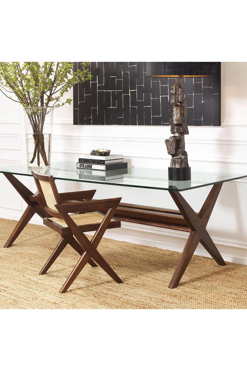 Table marron en verre | Eichholtz Maynor | Meubleluxe.fr