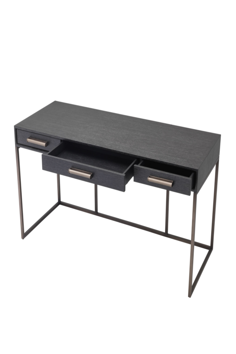 Bureau minimaliste gris en bois | Eichholtz Larsen | Meubleluxe.fr