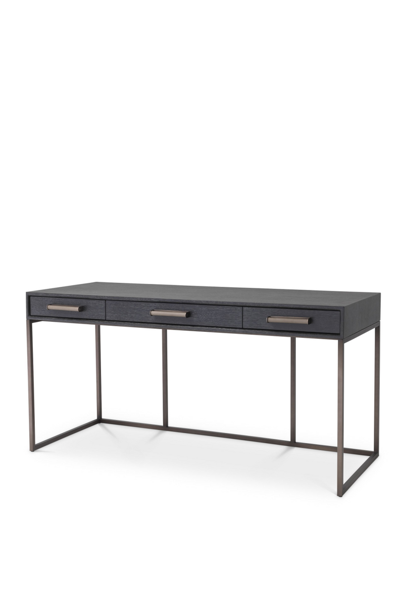 Bureau minimaliste gris en bois | Eichholtz Larsen | Meubleluxe.fr