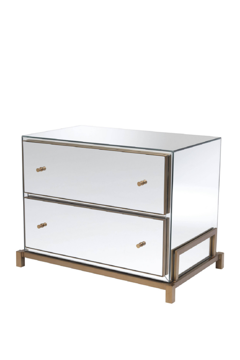 Table de chevet en verre miroir | Eichholtz Clarington | Meubleluxe.fr