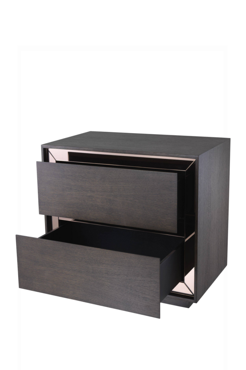 Table de chevet en bois et bronze | Eichholtz Cabas | Meubleluxe.fr