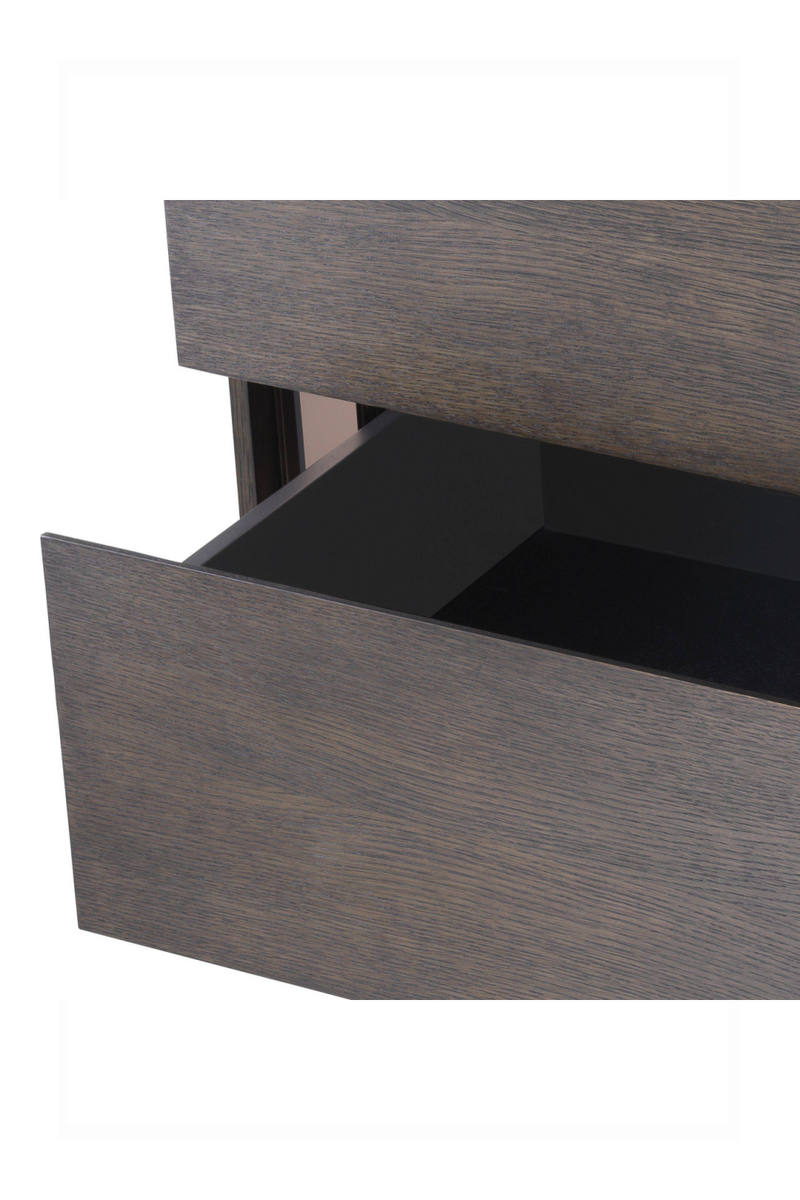 Table de chevet en bois et bronze | Eichholtz Cabas | Meubleluxe.fr