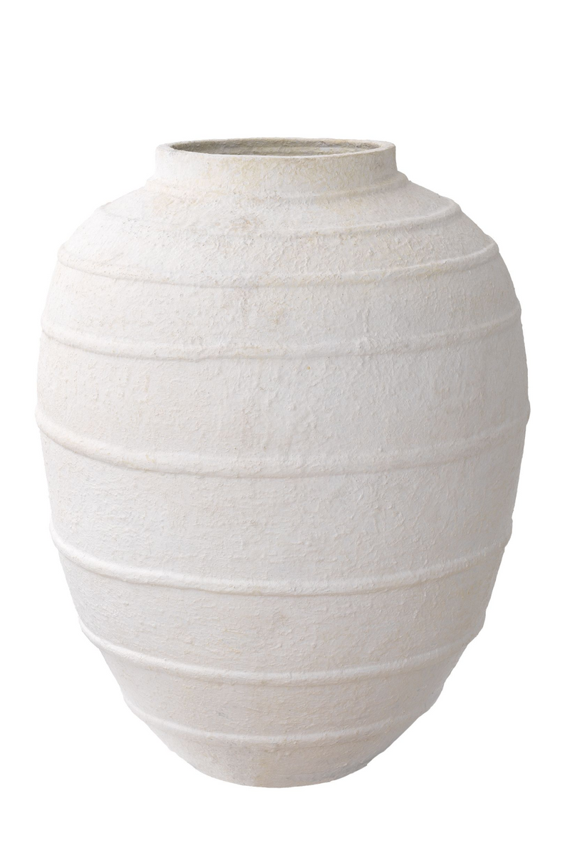 Vase blanc en argile | Eichholtz Romane | Meubleluxe.fr