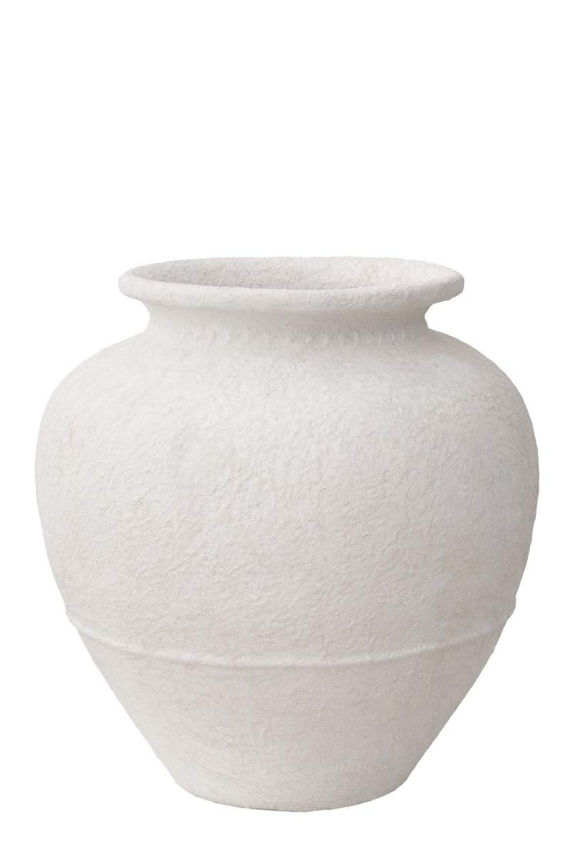 Vase blanc en argile -S- | Eichholtz Reine | Meubleluxe.fr