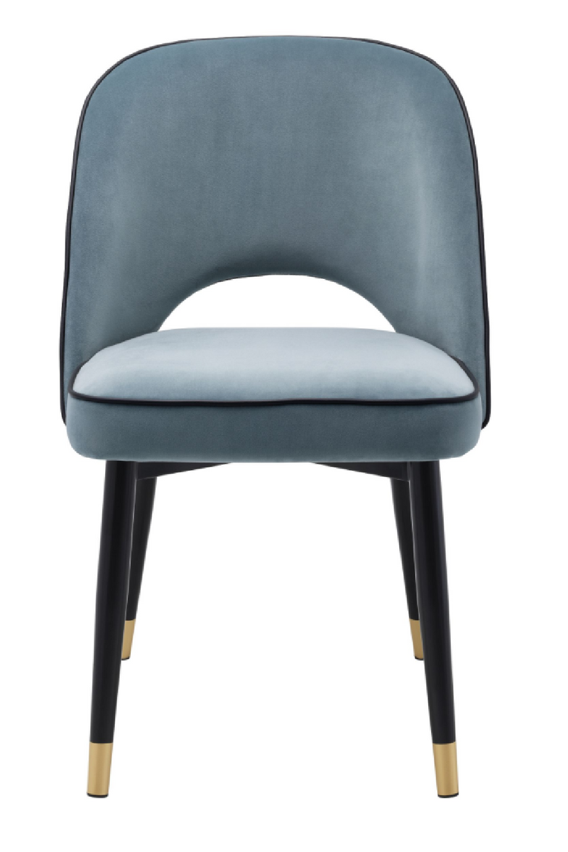 Chaises en velours bleu (lot de 2) | Eichholtz Cliff | Meubleluxe.fr