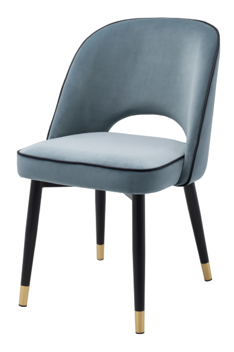 Chaises en velours bleu (lot de 2) | Eichholtz Cliff | Meubleluxe.fr