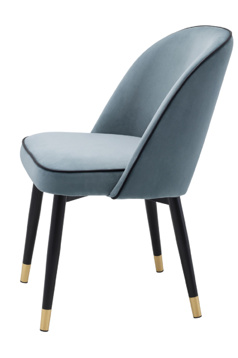 Chaises en velours bleu (lot de 2) | Eichholtz Cliff | Meubleluxe.fr