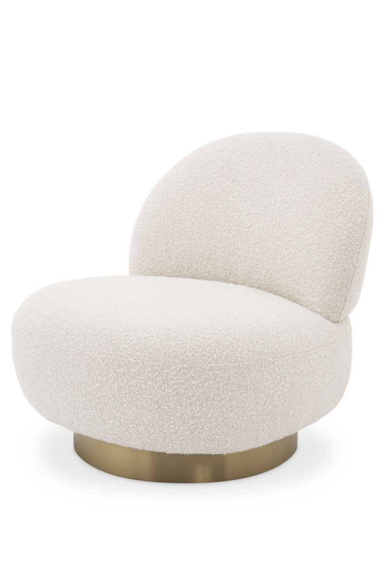 Fauteuil pivotant blanc crème | Eichholtz Clément | Meubleluxe.fr