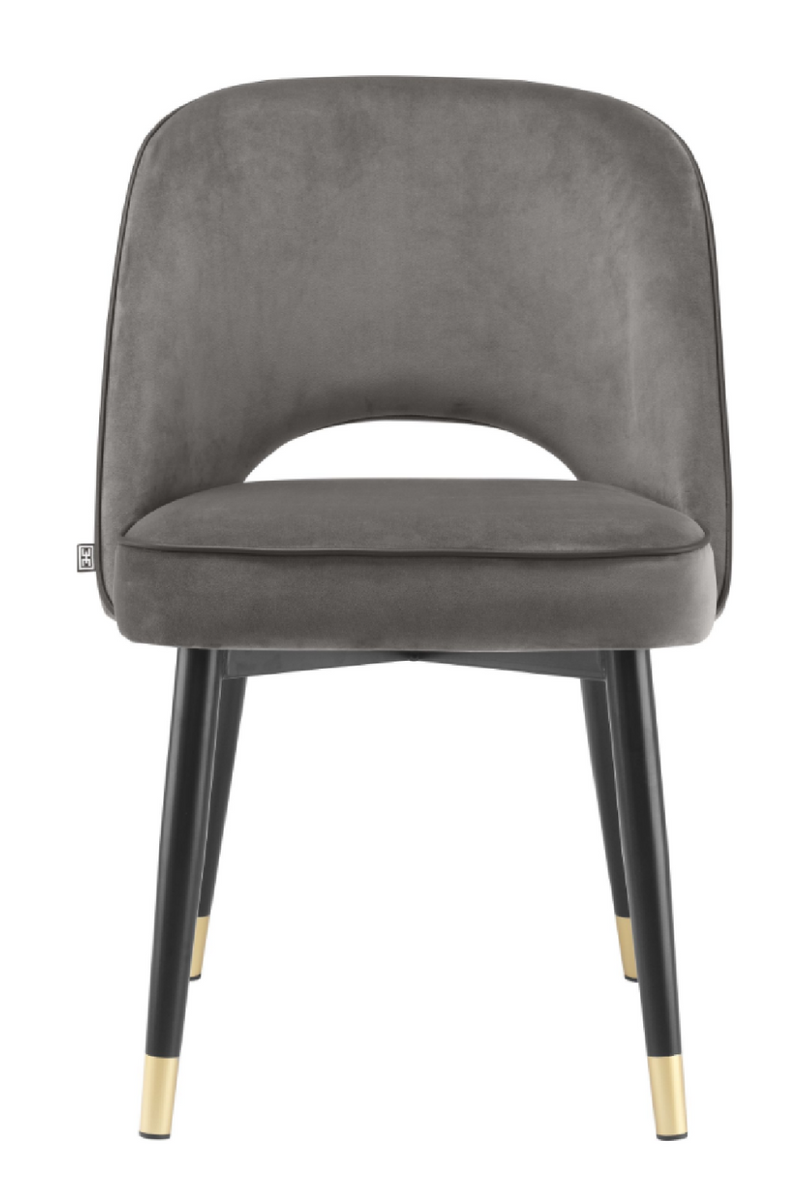 Chaises en velours gris (lot de 2) | Eichholtz Cliff | Meubleluxe.fr