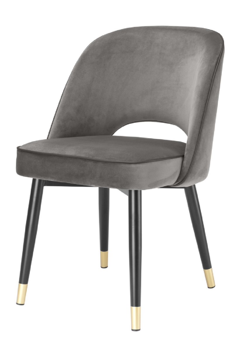 Chaises en velours gris (lot de 2) | Eichholtz Cliff | Meubleluxe.fr