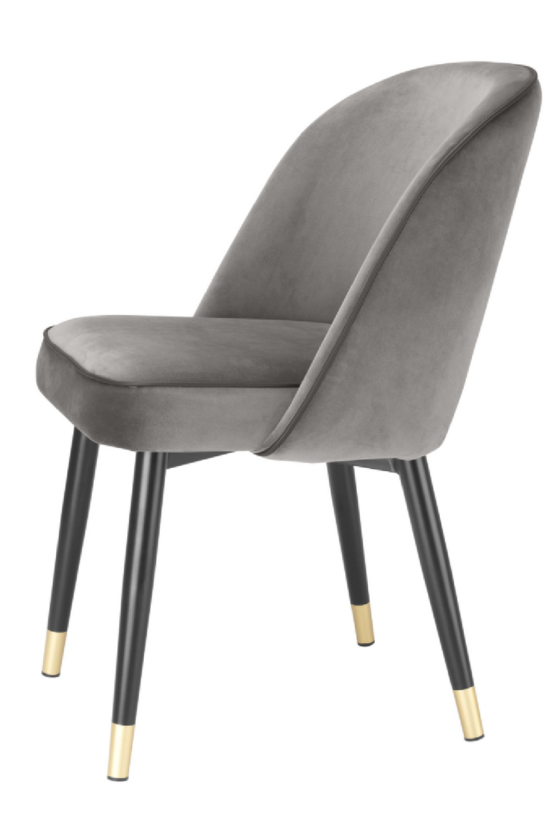 Chaises en velours gris (lot de 2) | Eichholtz Cliff | Meubleluxe.fr