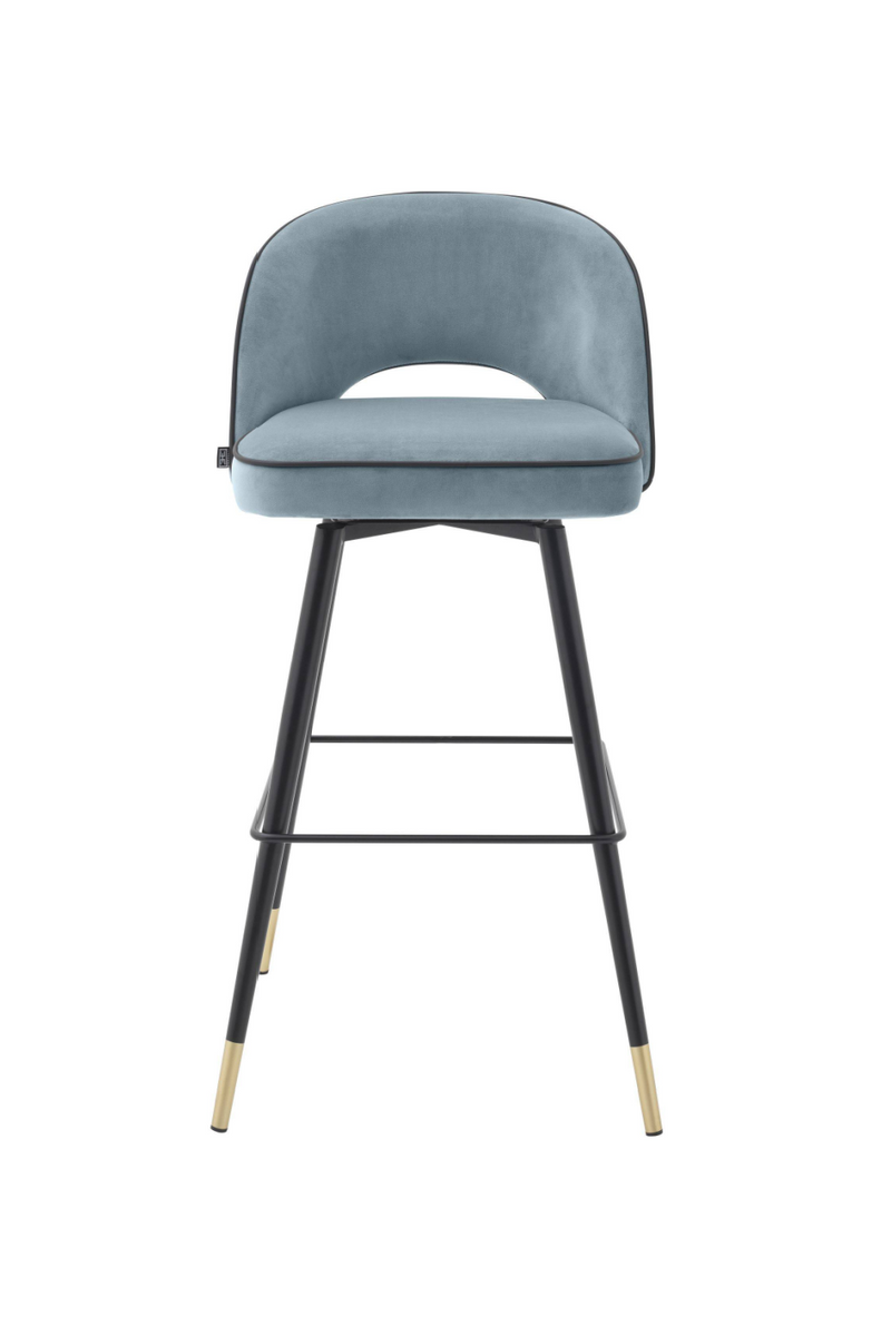 Chaise de bar bleu L (lot de 2) | Eichholtz Cliff | Meubleluxe.fr