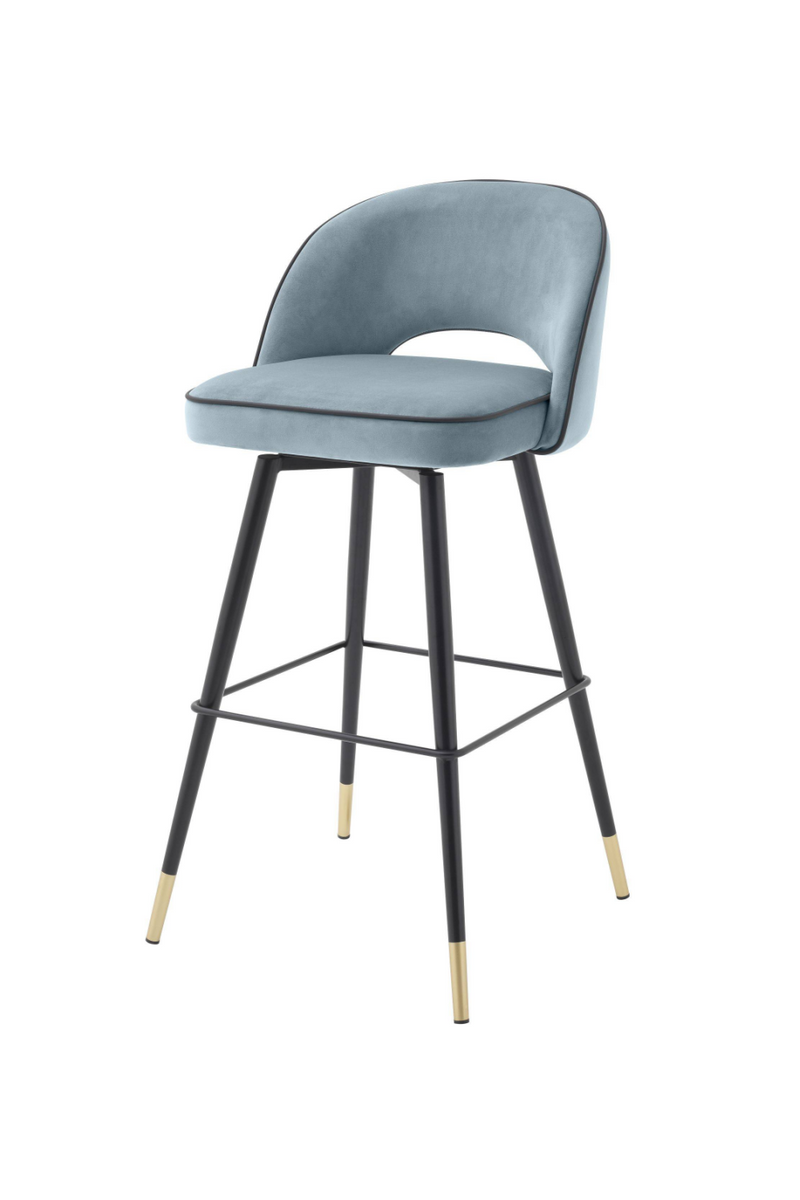 Chaise de bar bleu L (lot de 2) | Eichholtz Cliff | Meubleluxe.fr