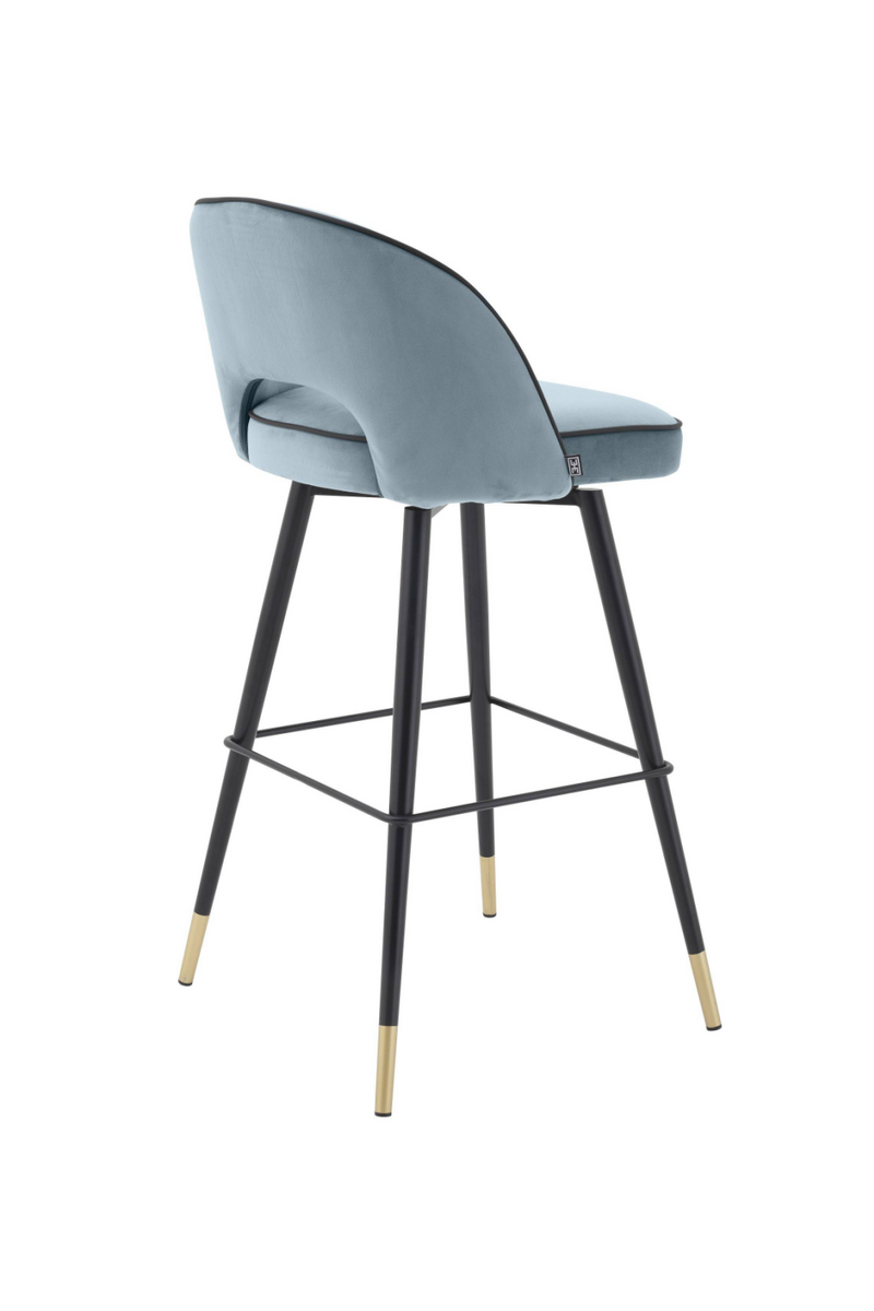 Chaise de bar bleu L (lot de 2) | Eichholtz Cliff | Meubleluxe.fr